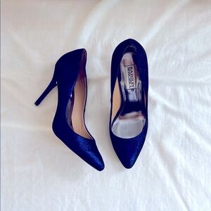 Badgley Mischka Midnight Blue Heels